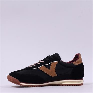 Victoria Saturno Retro Trainer - Black Tan